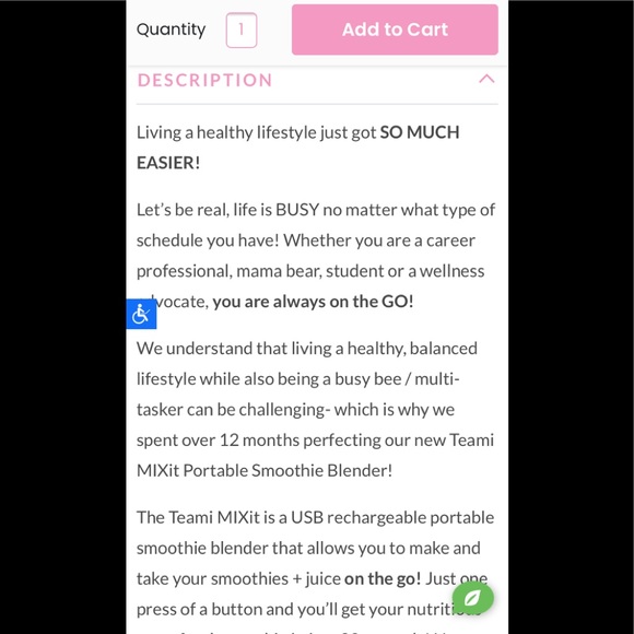 🛑SOLD🛑NIB- Teamí MIXit 30 second Smoothie Maker! - Picture 6 of 9